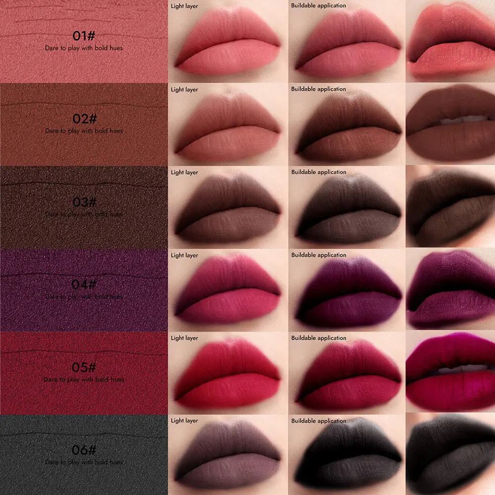 Matte Ink Liquid Lipstick Lasting Velvet Nude Lip Gloss Eyeshadow Blush Contour Non-stick Waterproof Lips Tint Waterproof Makeup