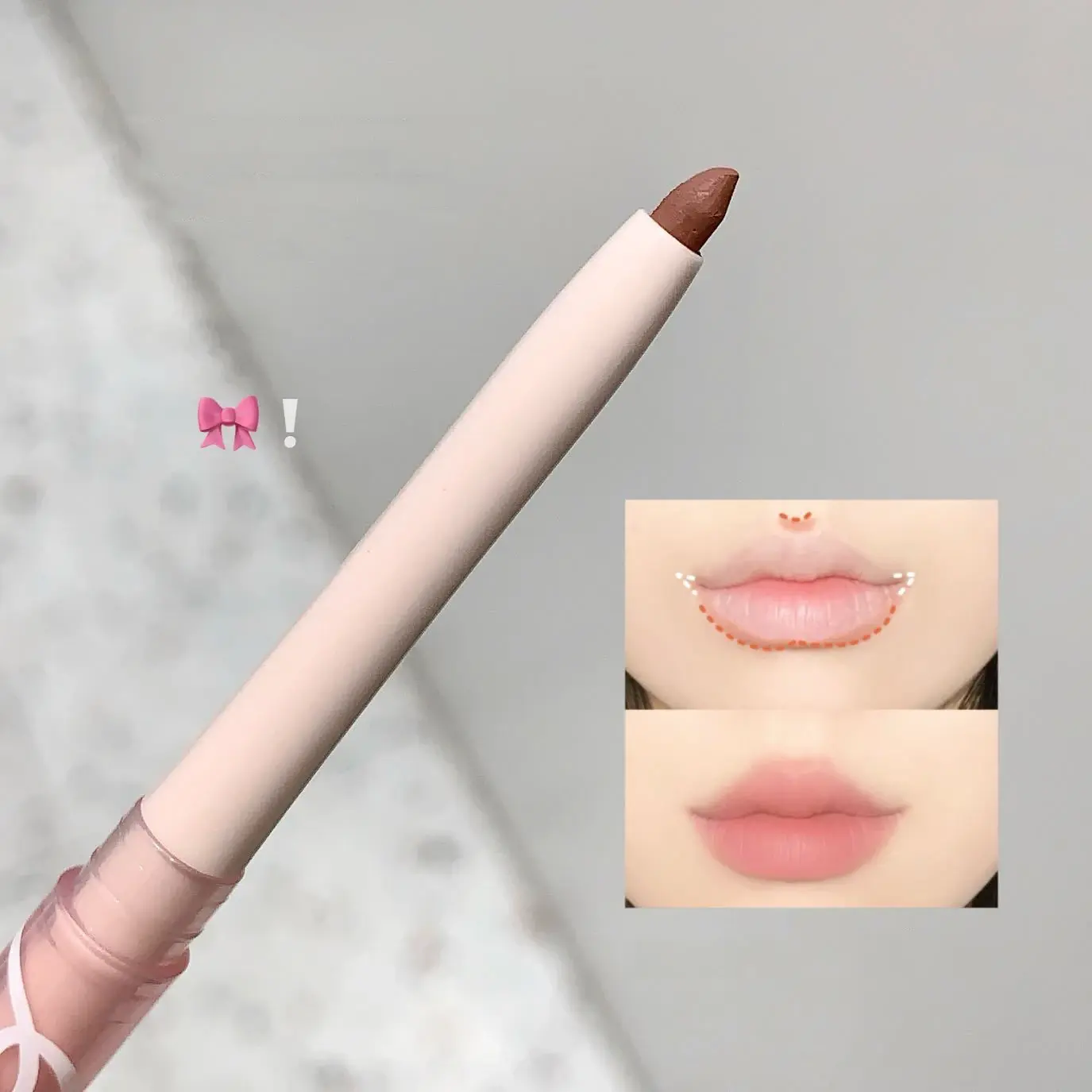 Waterproof Matte Lipliner Pencil with Brush Sexy Nude Brown Contour Tint Lipstick Lasting Non-stick Cup Natural Lip Liner Makeup