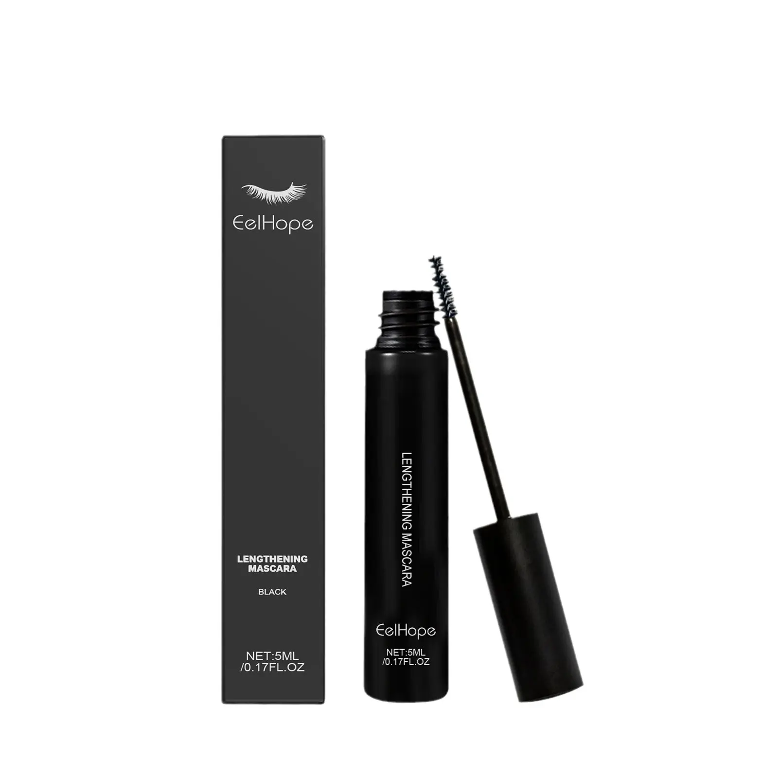 Eelhope Lengthening Eyelash Mascara Waterproof Smudge Proof Mascara Eyelash Makeup Long Lasting Curling Thickening Mascara 5ml