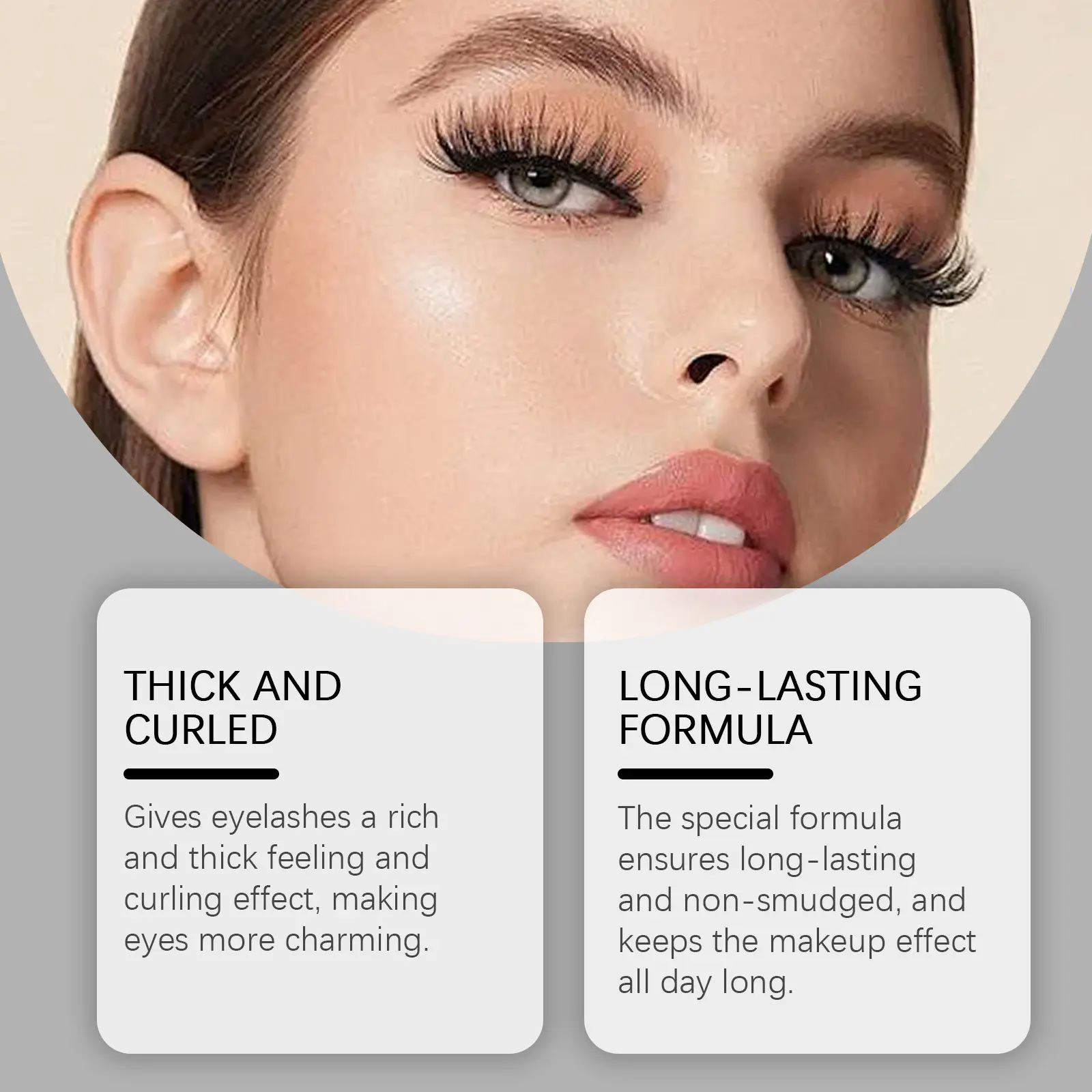 Eelhope Lengthening Eyelash Mascara Waterproof Smudge Proof Mascara Eyelash Makeup Long Lasting Curling Thickening Mascara 5ml