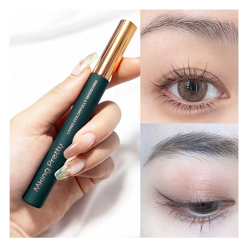 Ultra-fine Brush Black Mascara Lengthens Eyelashes Volume Waterproof Natural Lashes Korean Cosmetics Female Professional Makeup