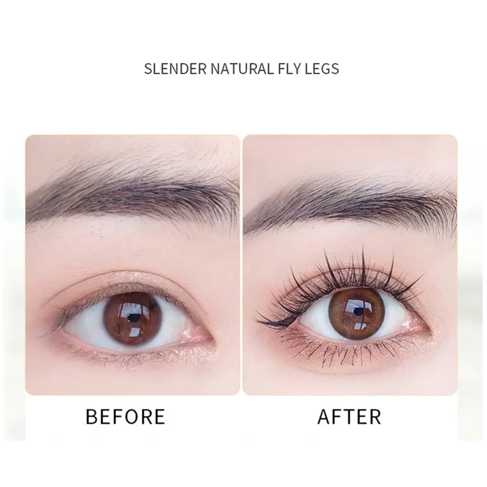 Ultra-fine Brush Black Mascara Lengthens Eyelashes Volume Waterproof Natural Lashes Korean Cosmetics Female Professional Makeup