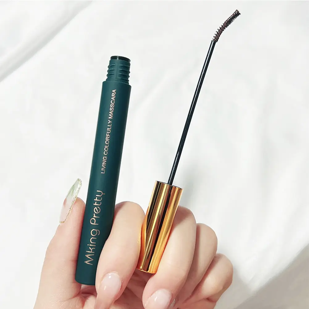 Ultra-fine Brush Black Mascara Lengthens Eyelashes Volume Waterproof Natural Lashes Korean Cosmetics Female Professional Makeup