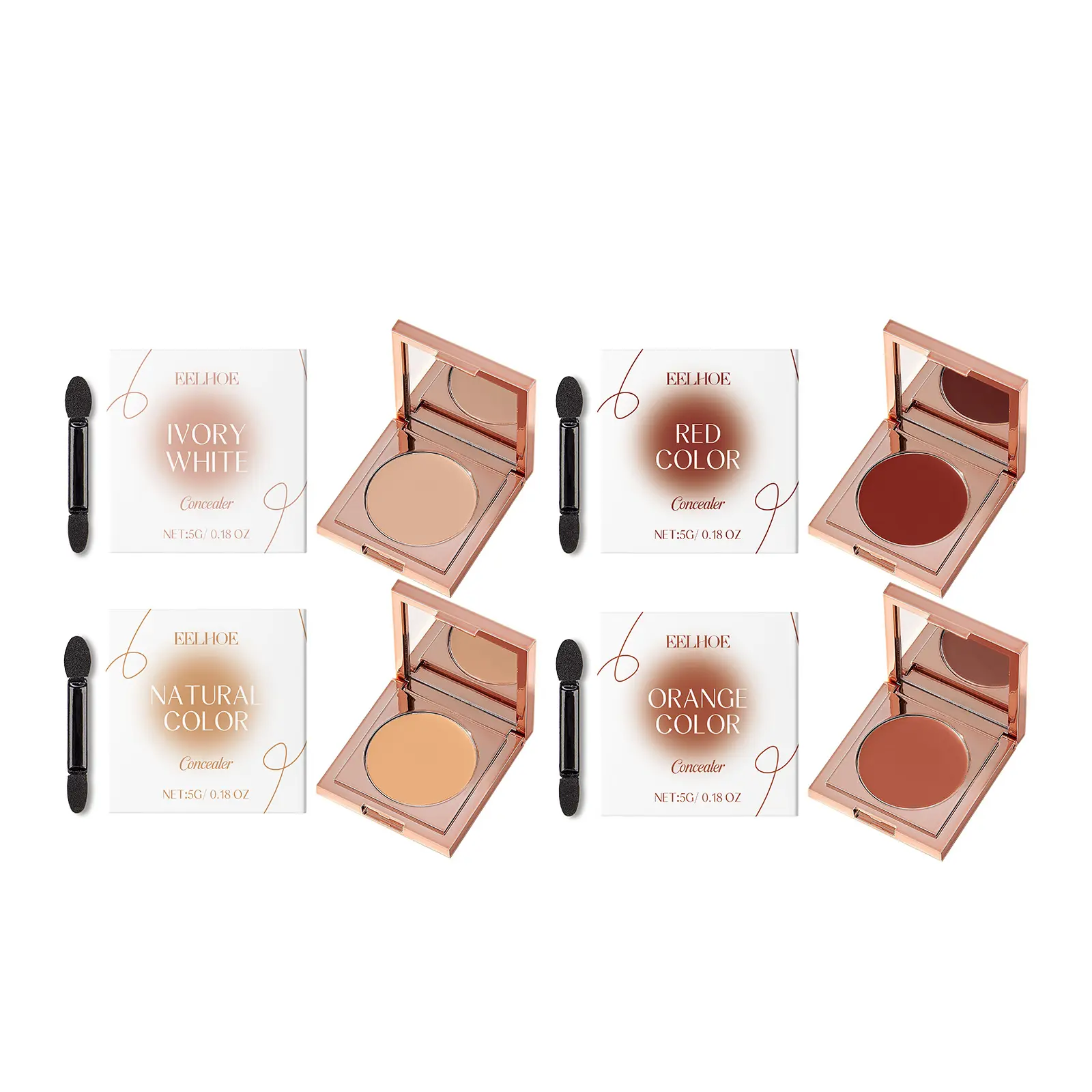 Concealer Lightweight Natural Coverage Of Skin Blemishes Spot Acne Print Cover Dark Circles Long-Lasting Non-Removing Makeup