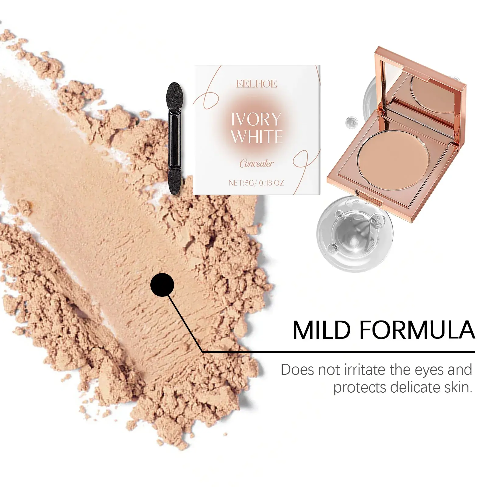 Concealer Lightweight Natural Coverage Of Skin Blemishes Spot Acne Print Cover Dark Circles Non-Removing Long-LastingMakeup