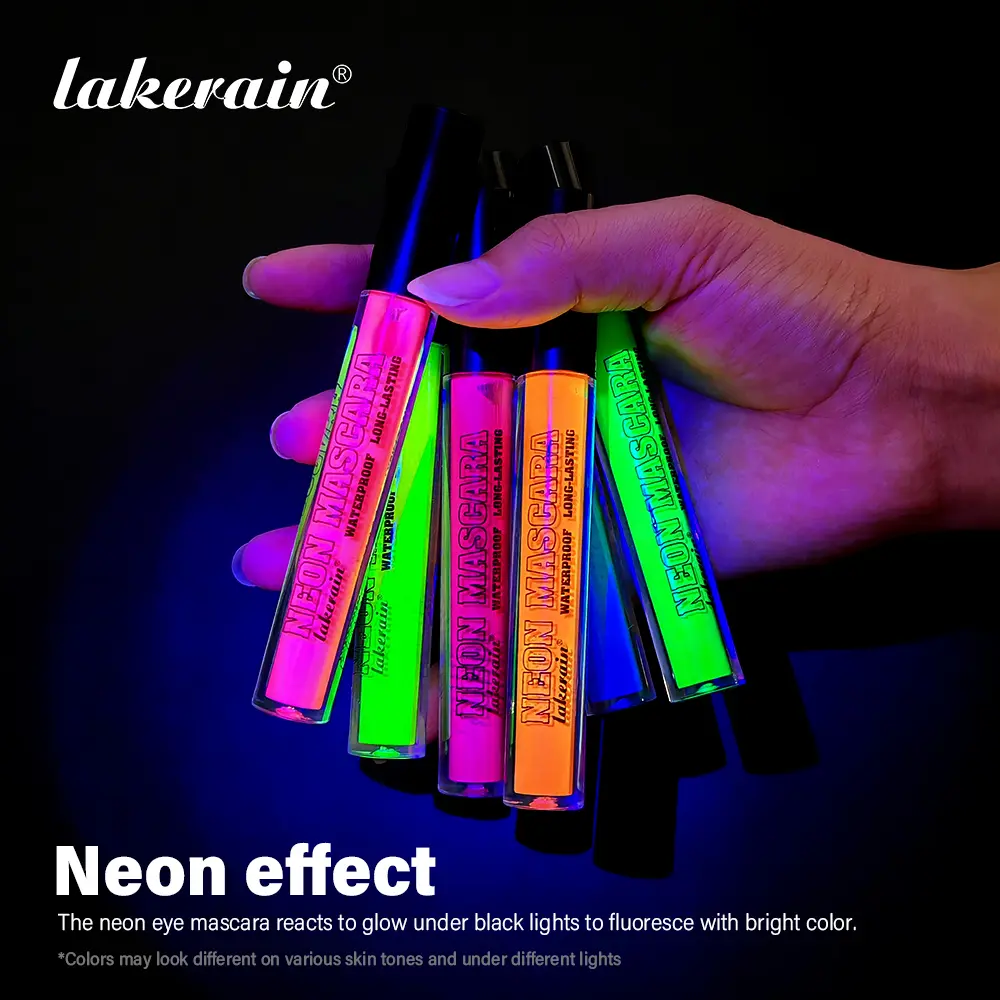 Eye Mascara 6 Color Neon Fluorescence Waterproof Smudge-proof Eye Mascara 24h Long Lasting Colorful Mascara Eye Lashes Cosmetics