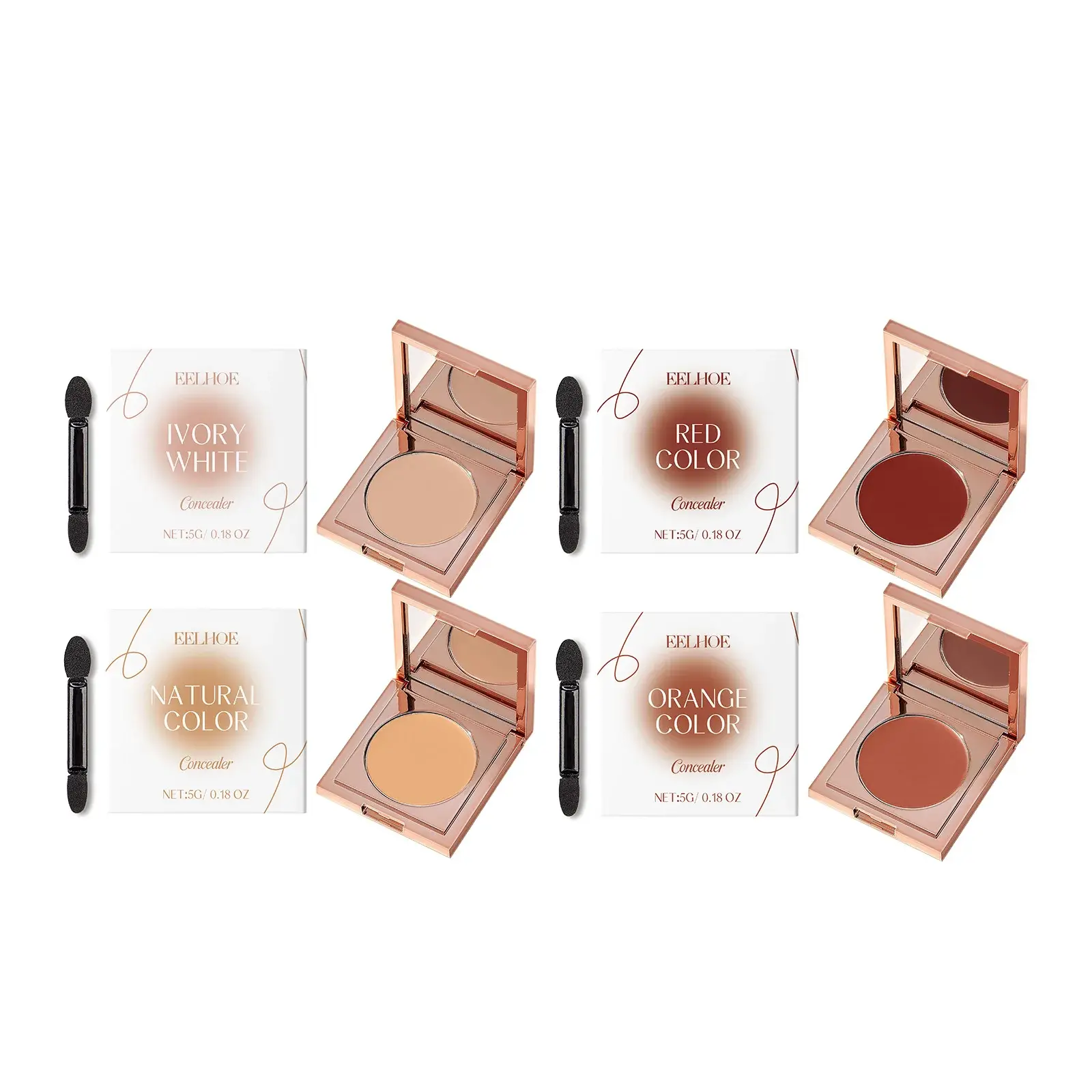 Concealer Lightweight Natural Coverage Of Skin Blemishes Spot Acne Print Cover Dark Circles Non-Removing Long-LastingMakeup