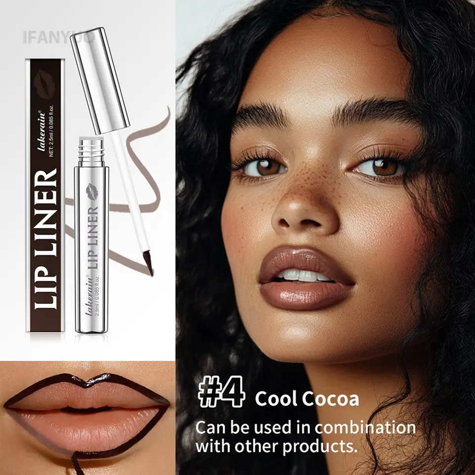 Pointed End Lip Liner Peel Off Tattoo Lipgloss Waterproof Long Lasting Matte Lip Tint Brown Contour Tear-off Lips Stain Cosmetic