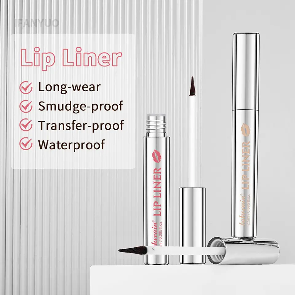 Pointed End Lip Liner Peel Off Tattoo Lipgloss Waterproof Long Lasting Matte Lip Tint Brown Contour Tear-off Lips Stain Cosmetic