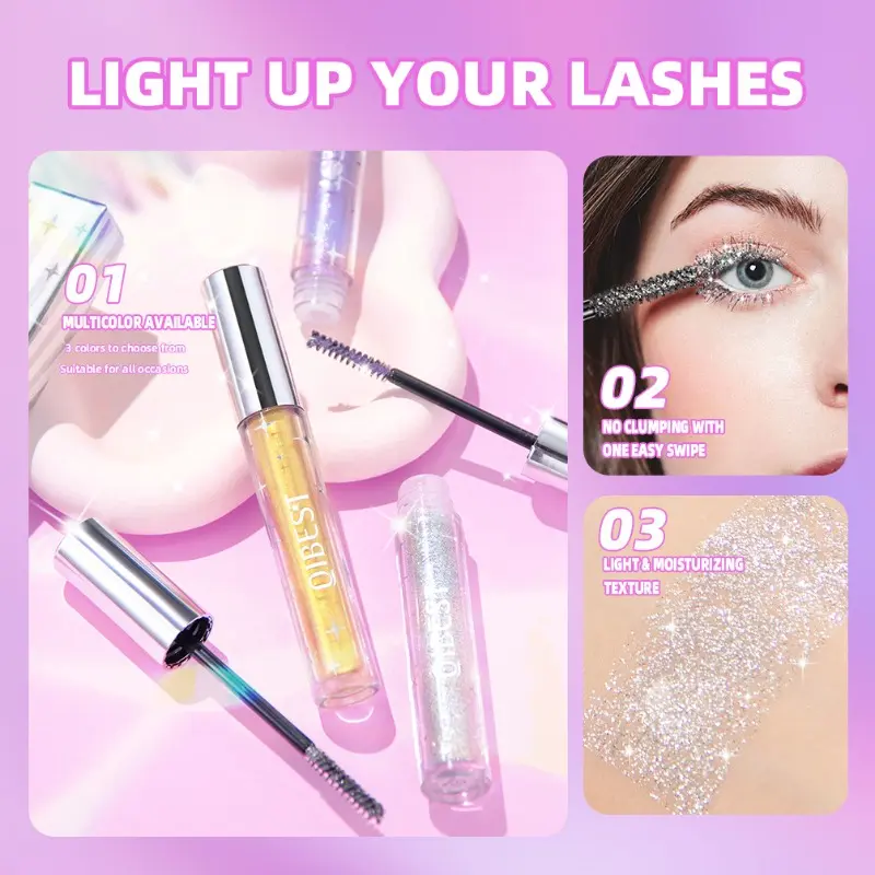 Sparkler Eyelash Cream Shine Broken Diamond Mascara Glitter Sparkling Snowflakes EyeLash Waterproof Mascara Eyelash Styling Tool