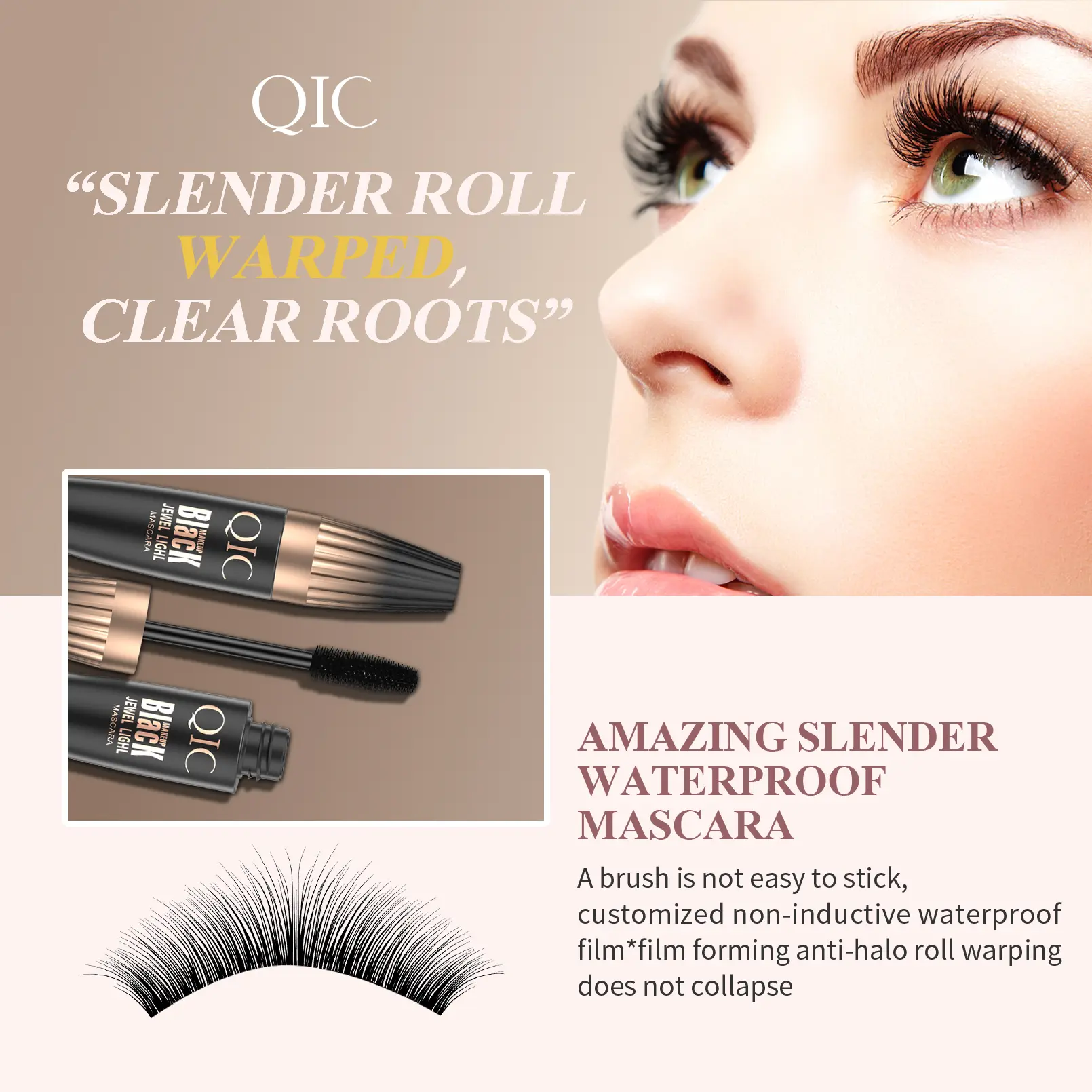 4D Waterproof Eyelash Mascara Rias Tools Curling Thick Smudge-proof Long-lasting Beauty Makeup