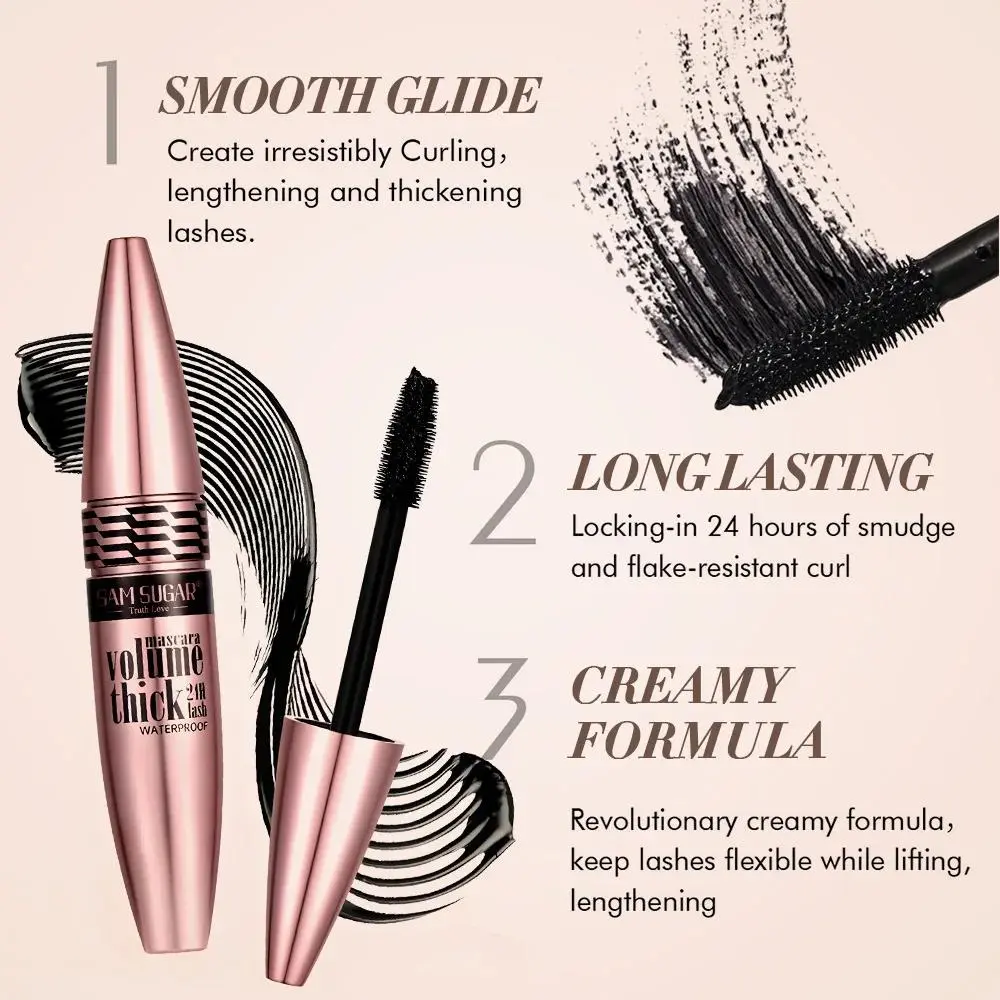 Waterproof Colorful Mascara For Women Long Lasting Volumizing Non Clumping Smudge Proof Curling Eyelash Enhancer Beauty Cosmetic