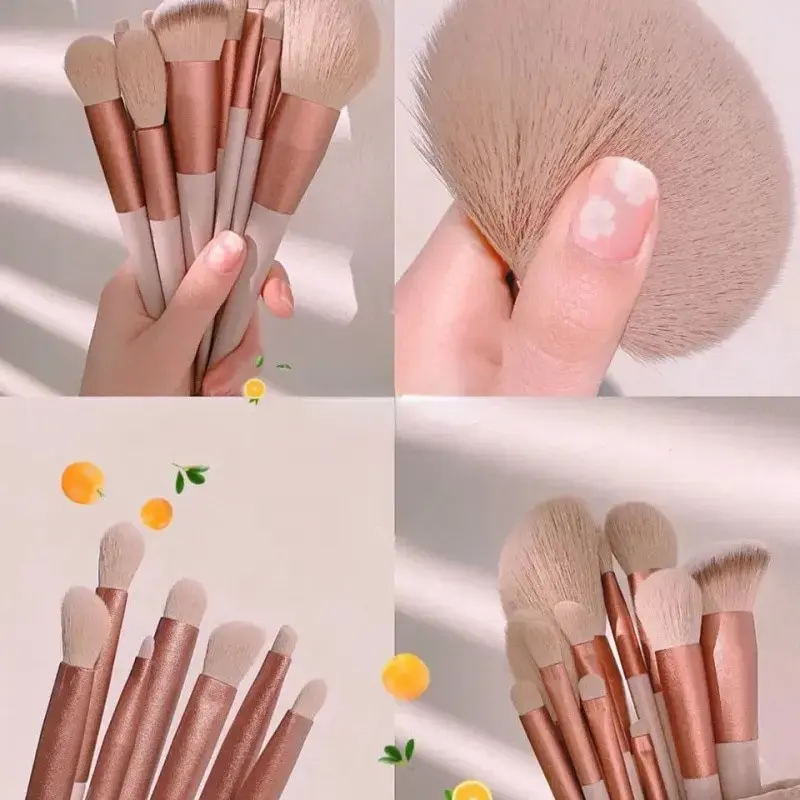 13 PCS Colorful Makeup Brush Set Eye Shadow Foundation Women's Makeup Brushes Eye Shadow Blush Beauty Soft Makeup Toolkit