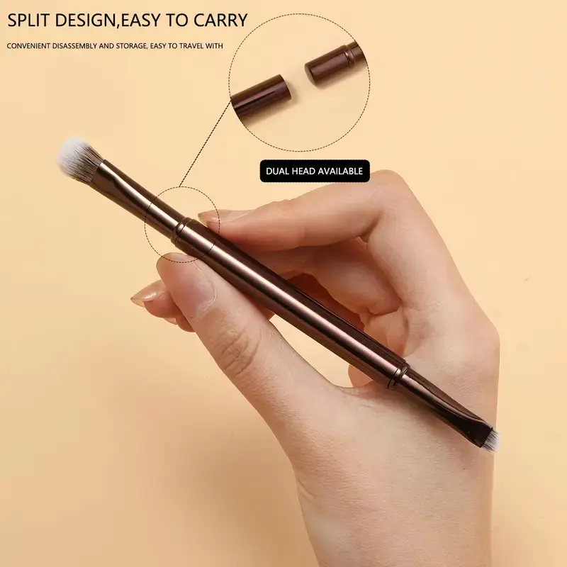 6Pcs Mini Makeup Brushes Set Detachable Travel Contour Concealer Brush Eyeshadow Brush Face Cosmetic Tools with Storage Box