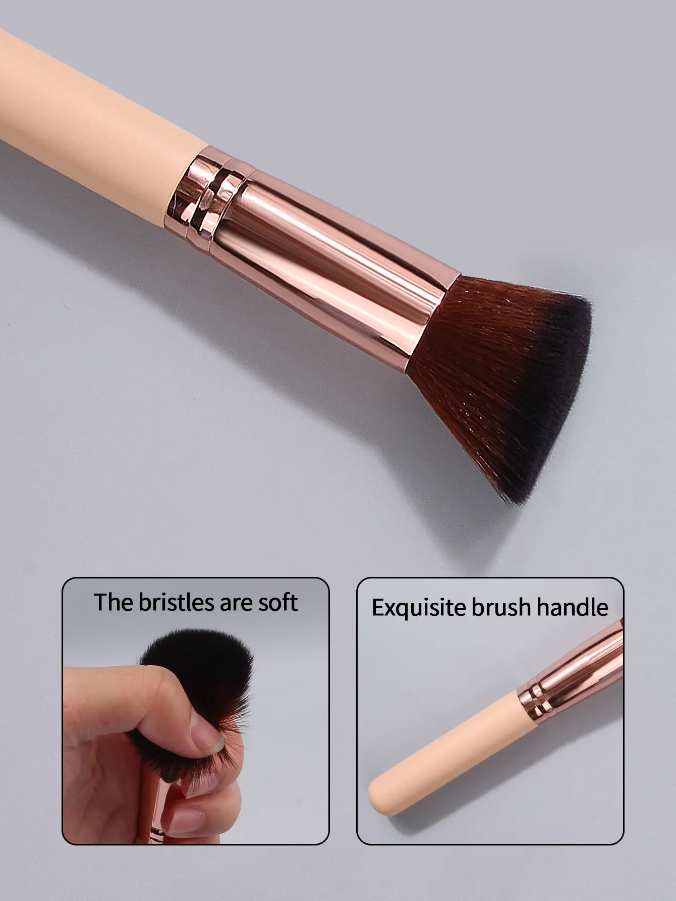 1pcs angled beauty brush, blush, loose powder, contouring brush, soft and non-irritating to the face, beginner's makeup tool