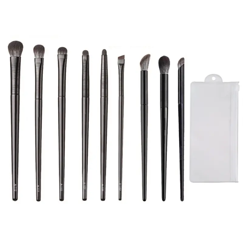 Soft Bristle Eyeshadow Brushes 10-piece Set Eye Makeup Smudge Undercover Eyeliner Blade Eye Detail Small Makeup Brushes