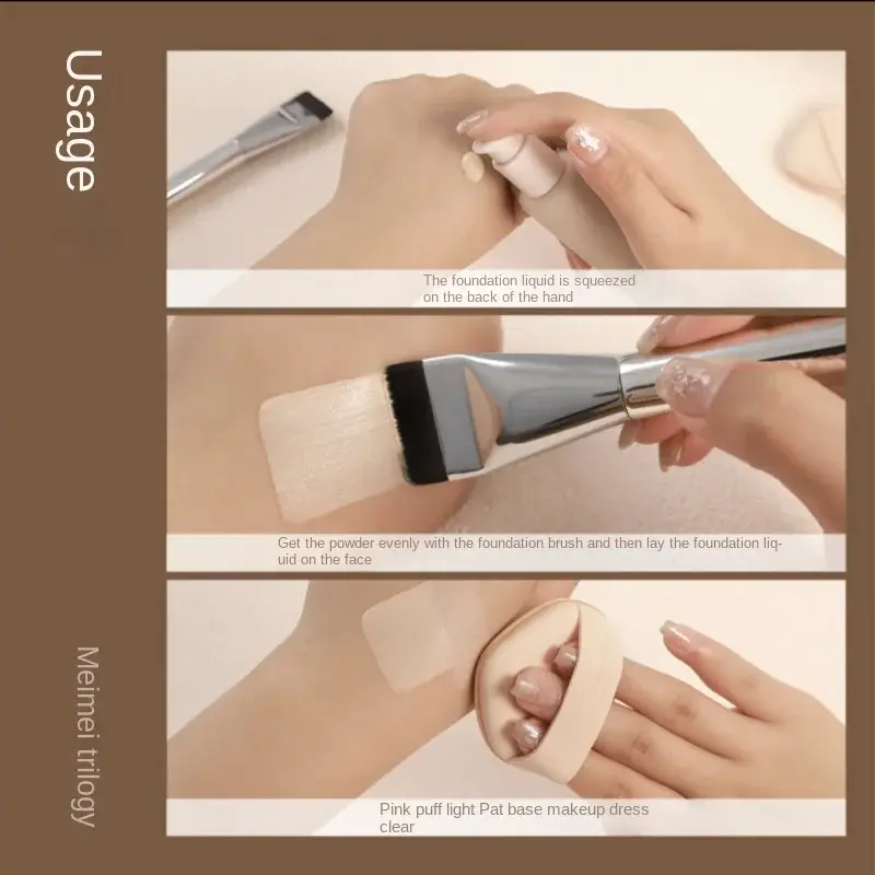 Ultra Thin Foundation Brush Lightweight and Thin Face Contour Brush Flat Contour Brush Blending Foundation Cream Makeup Brushes