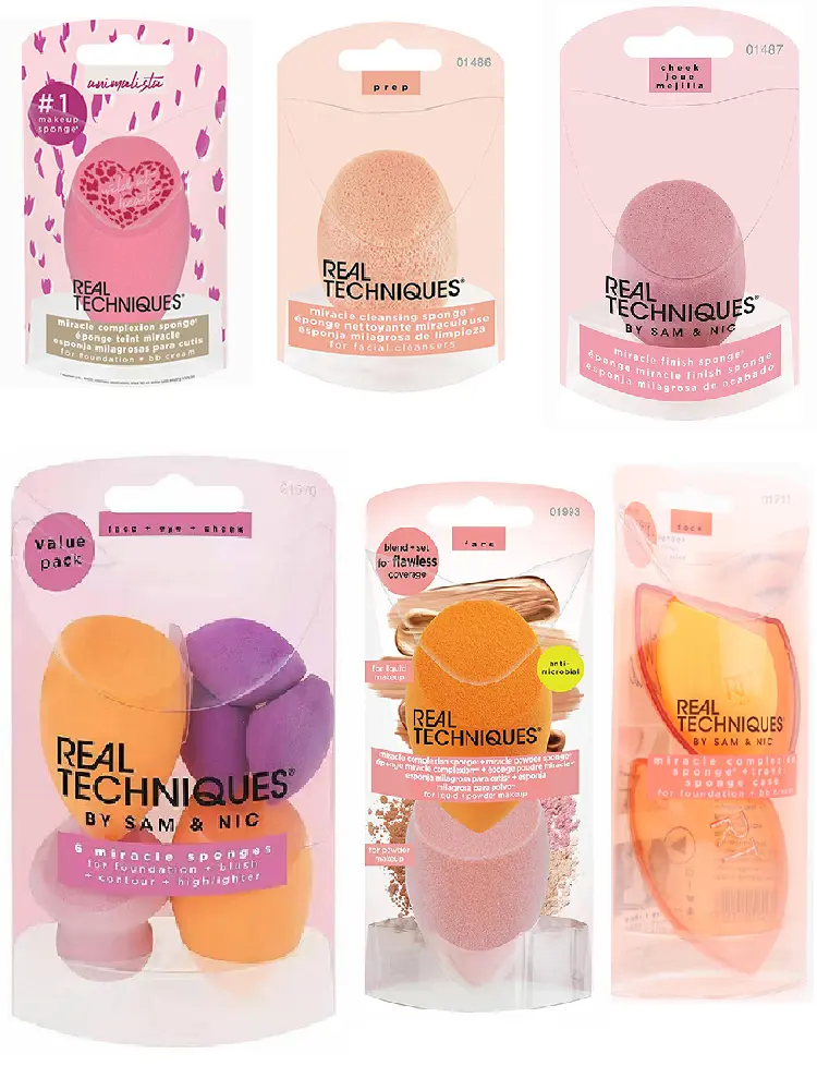 Real Techniques Professional Makeup Brushes Set Foundation Powder Contour Blush Concealer Eyeshadow Blending Cosmetic