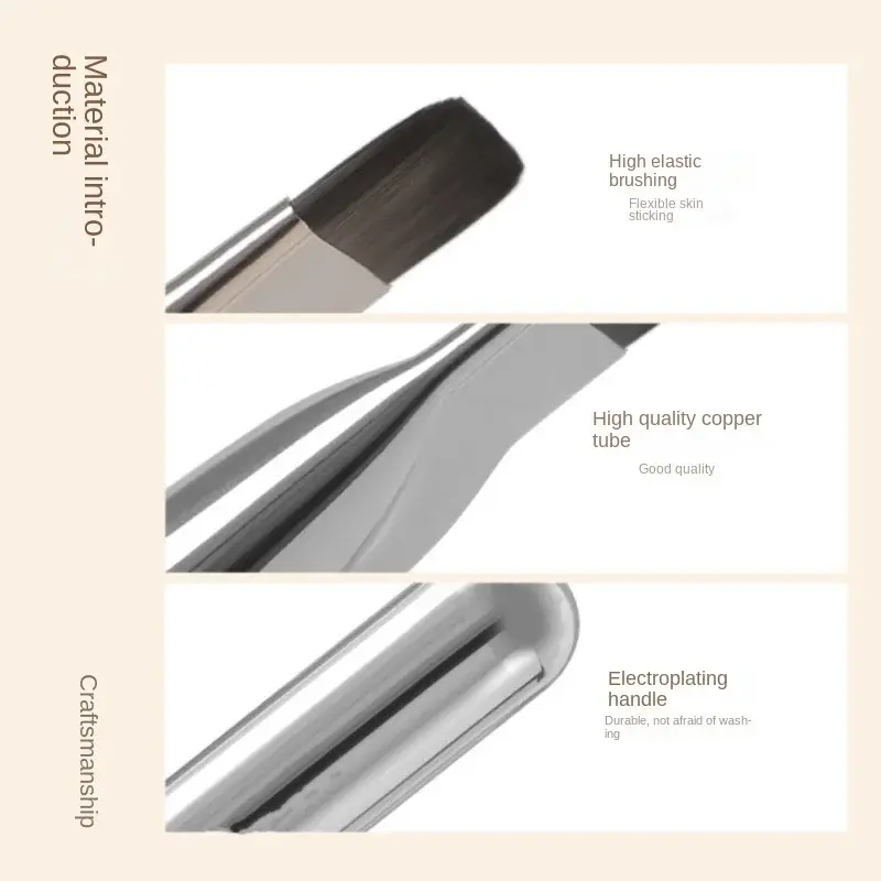 Ultra Thin Foundation Brush Lightweight and Thin Face Contour Brush Flat Contour Brush Blending Foundation Cream Makeup Brushes
