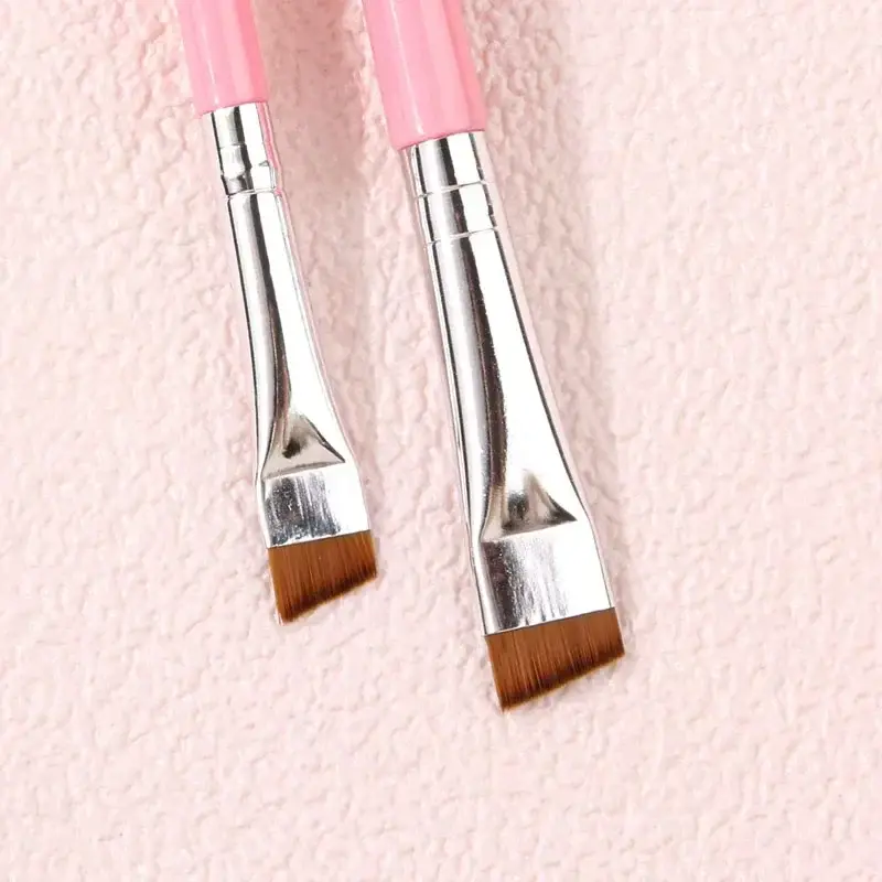 4PCS Liquid Eyeliner Brush Ultra Thin Fine Oblique Angle Flat Head Eyebrow Brush Contouring Brow Eye Liner Makeup Brush Tools