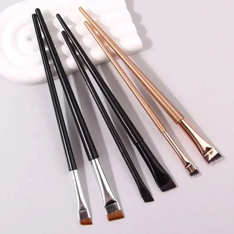 4PCS Liquid Eyeliner Brush Ultra Thin Fine Oblique Angle Flat Head Eyebrow Brush Contouring Brow Eye Liner Makeup Brush Tools