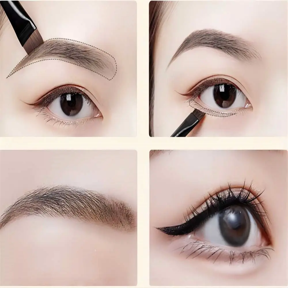 Permania 1/2pcs Blade Makeup Brushes Angled Thin Eyebrow Brush Flat Fine Eyeliner Brush Professional Liner Brow Make Up Tool