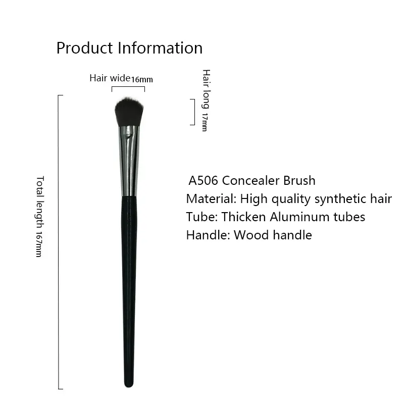 1pc 101 Contoured Foundation Makeup brushes Angled Liquid Base Concealer Make up brushes Red wood handle cosmetic tools 506