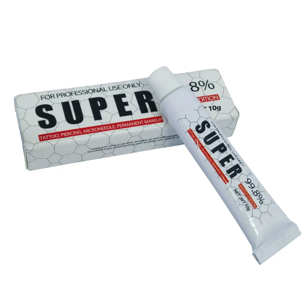 Newest 99.8% Super Tattoo Cream Before Permanent Makeup Microblading Piercing Body Beauty Eyebrow Lips Liner 10g
