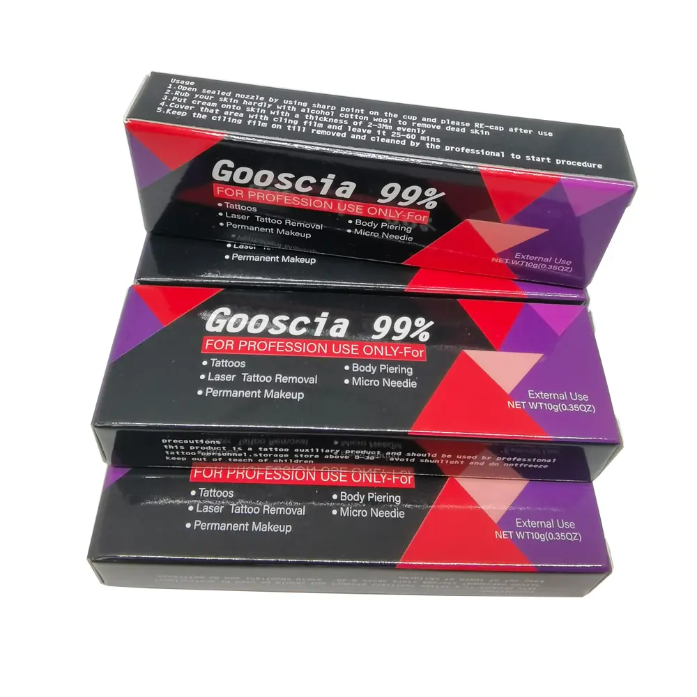 99% Goosica Tattoo Cream Before Permanent Makeup Microblading Piercing Eyebrow Lips Tattoo Removal Beauty Auxiliary Cream 10g