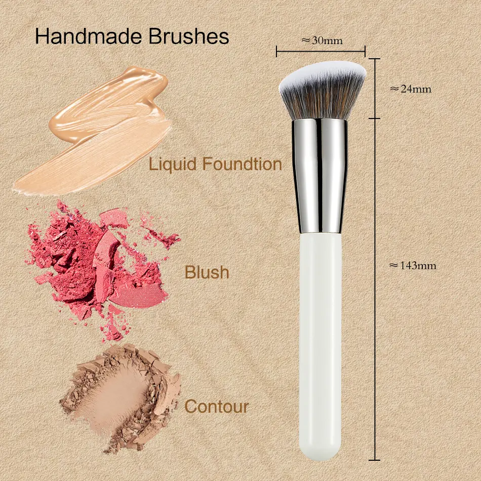 Professioal Makeup Brushes Powder Bronzer Blush Liquid Foundation Under Eye Concealer Contour Blending Buffing Stippling Tools