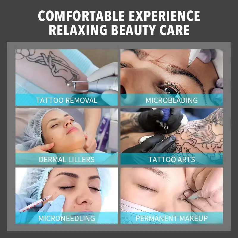 Super Goosica Tattoo Blue Gel Secondary Gel During Permanent Makeup Microblading Piercing Eyebrow Lip Liner Body Beauty 30ml