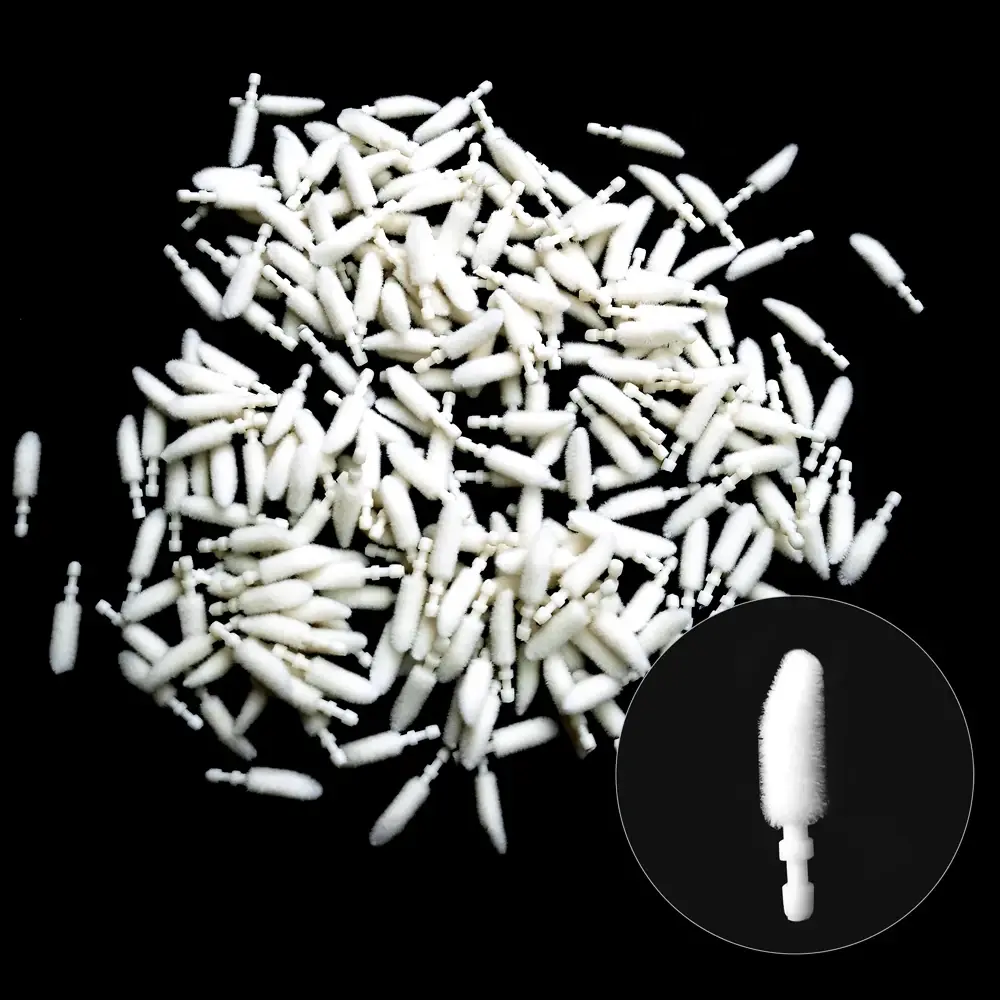 Disposable Lip Brush Cotton Head 500pcs Replacement Head for Lipstick Applicator Makeup Tool For Eyelashes Extension
