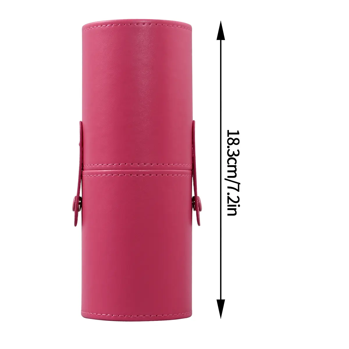 Fashionable PU material makeup brush storage bucket with lock design, large-capacity makeup bucket, travel daily storage tool