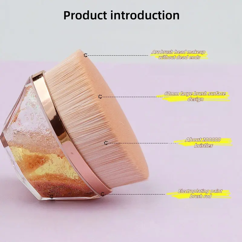 No.55Magic Makeup Brush,Flat Head for Concealer/Non-Powder-Eating/Multipurpose(Liquid, Powder, Blush, etc.),Portable Beauty Tool