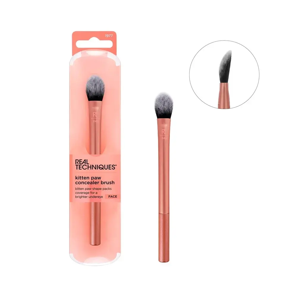 Brightening Concealer Brush Kitten Paw Shape Eye Cream Applicator Long Lasting Makeup Ultraplush Bristles 100% Vegan Reusable