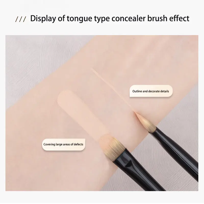 New Upgrade Tongue Type Concealer Brush High-quality Microfiber Lip Line Brush  Large Middle and Small Concealer Makeup Tools