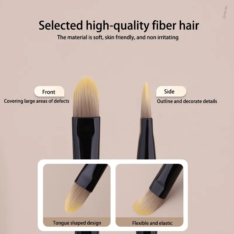 New Upgrade Tongue Type Concealer Brush High-quality Microfiber Lip Line Brush  Large Middle and Small Concealer Makeup Tools