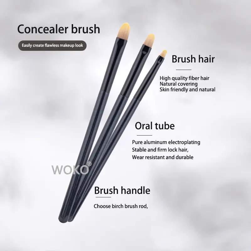New Upgrade Tongue Type Concealer Brush High-quality Microfiber Lip Line Brush  Large Middle and Small Concealer Makeup Tools