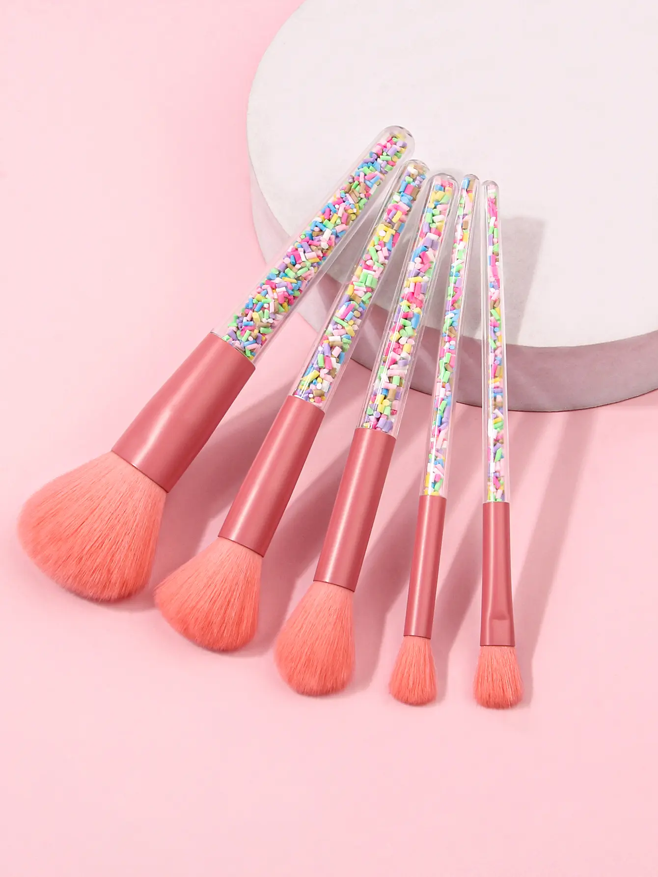 5 Pcs Cosmetic Candy Color Brushes High Quality Makeup Brush Set Party makeup must have brush