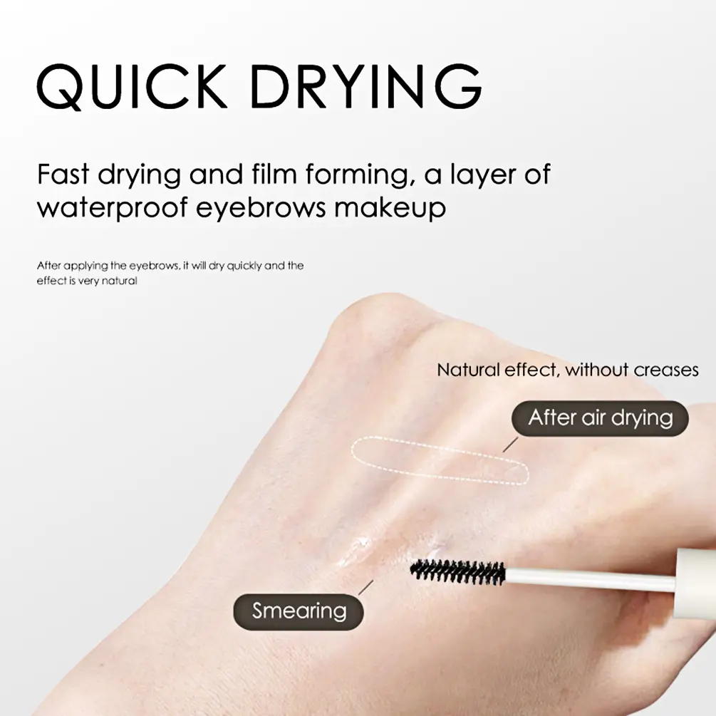 QIBEST Eyebrow Gel Styling Liquid Colorless Transparent Fixed Gel Waterproof Sweat-proof Eyebrow Repair Makeup Gel For Eyebrows