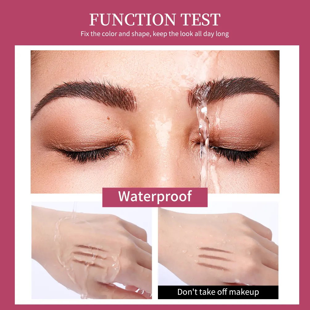 QIBEST Eyebrow Gel Styling Liquid Colorless Transparent Fixed Gel Waterproof Sweat-proof Eyebrow Repair Makeup Gel For Eyebrows