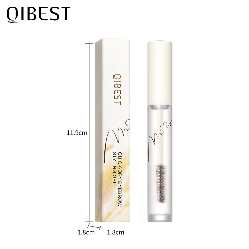 QIBEST Eyebrow Gel Styling Liquid Colorless Transparent Fixed Gel Waterproof Sweat-proof Eyebrow Repair Makeup Gel For Eyebrows