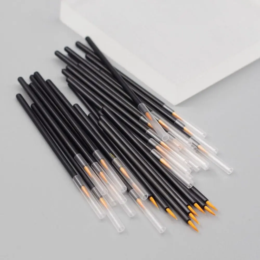 50/100Pcs Cosmetic Micro Disposable Eyeliner Brush Super Fine Individual Lip Liner Contour Brush Professional Nylon Makeup Tool