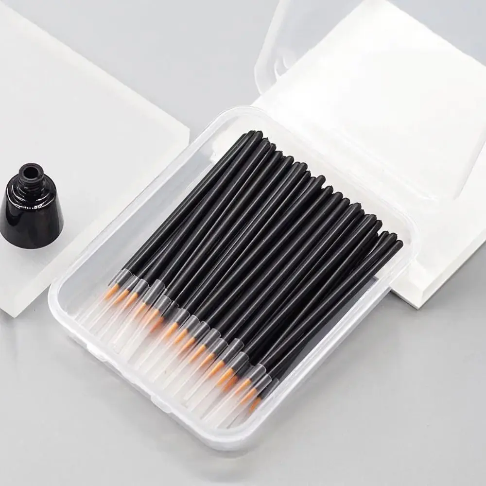 50/100Pcs Cosmetic Micro Disposable Eyeliner Brush Super Fine Individual Lip Liner Contour Brush Professional Nylon Makeup Tool