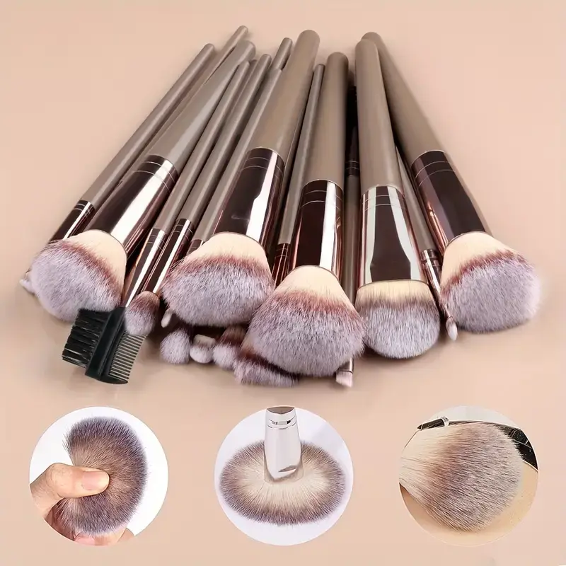 3-20PCS Makeup Brushes Set Eyeshadow Fluffy Foundation Concealer Blush Highlighter Storage Box Female Cosmetics Beauty Tools