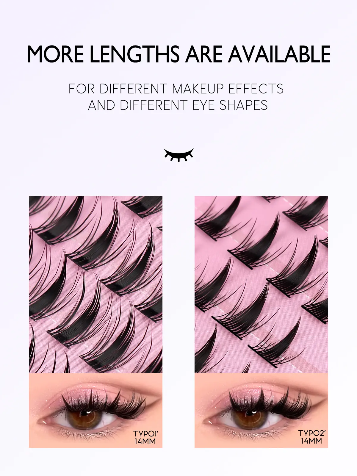 GROINNEYA Cluster Lashes Kit Manga Lashes Natural Eyelash extension Cluster Natural Volume Individual Lashes Mixed Tray Lashes