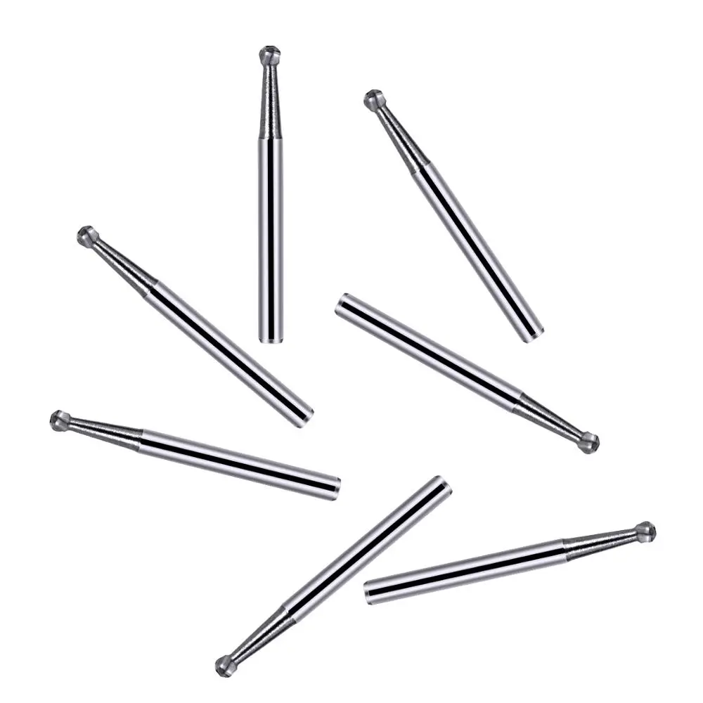 AZDENT Dental Tungsten Carbide Bur Drill FG 1/2/3/4/5 Round 1.6mm for High Speed Handpiece Dentistry Burs