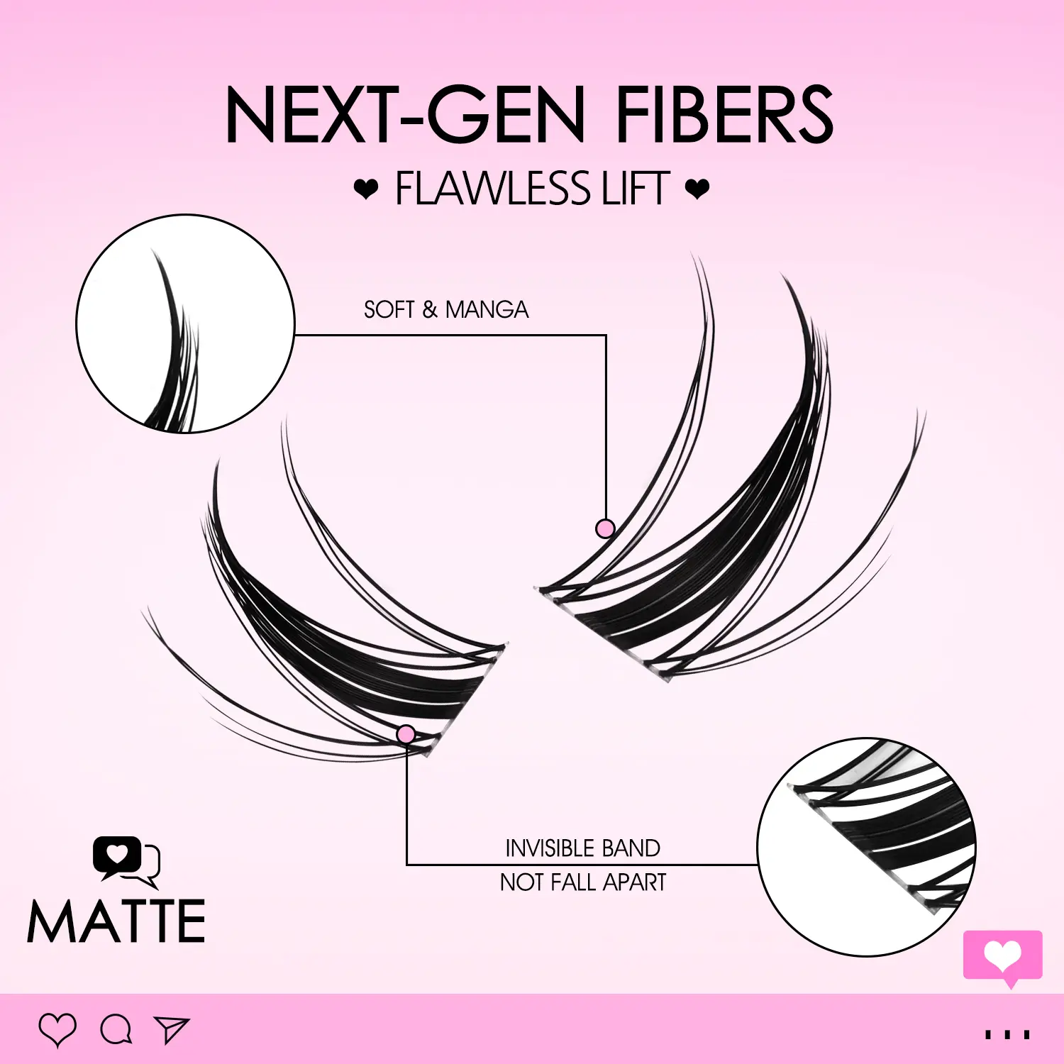 WOSHEER Manga Lash Clusters Kit Fairy Lash Clusters Extensions Individual Lashes 8-18MM Wet-Look Spiky Anime Lashes