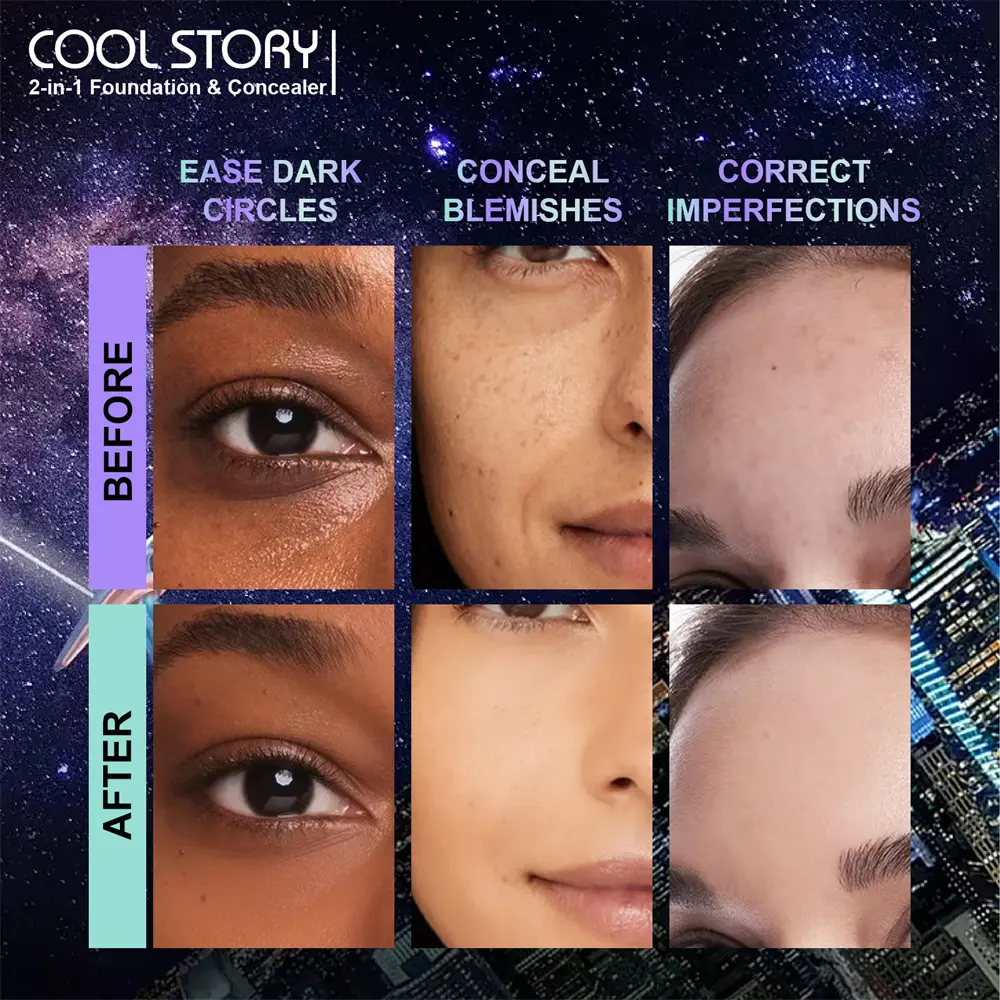 10 Color Lasting Face Foundation Cream Oil-Control Matte BB Cream Liquid Full Coverage Waterproof Hydrating Brighten Concealer