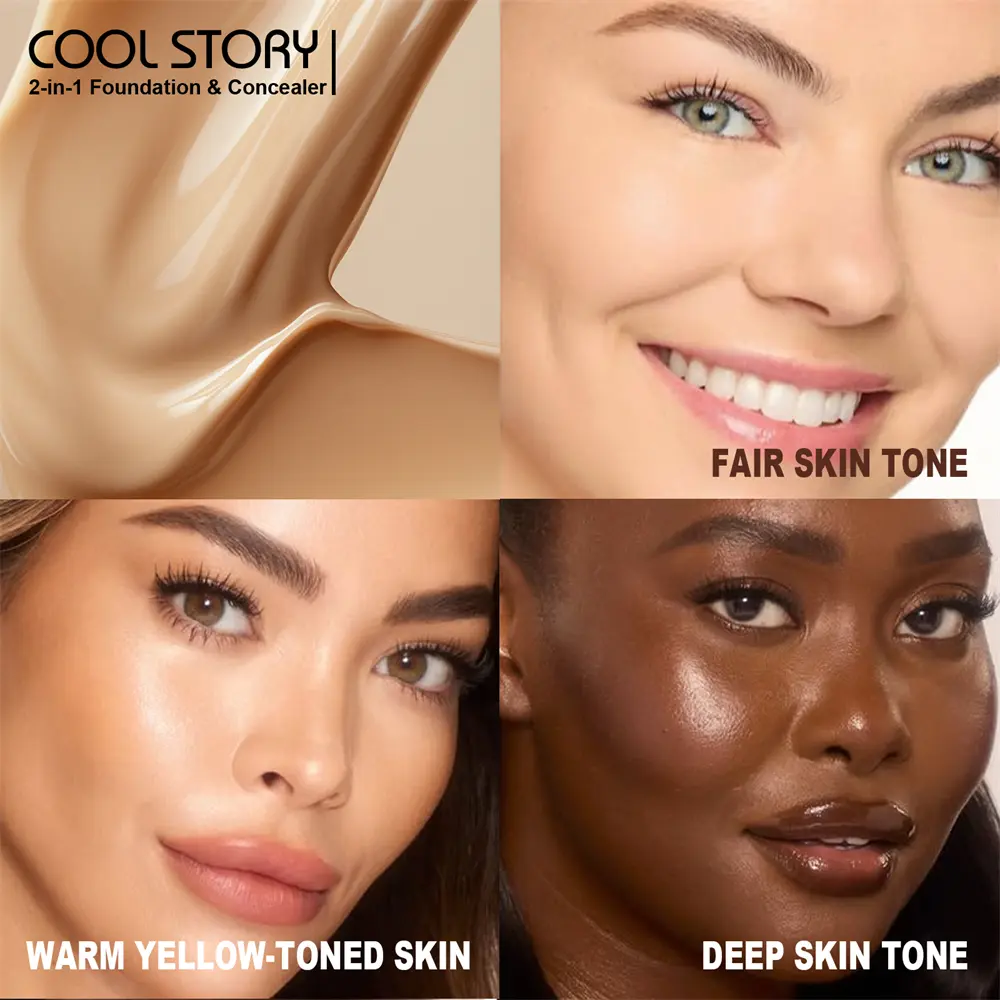 10 Color Lasting Face Foundation Cream Oil-Control Matte BB Cream Liquid Full Coverage Waterproof Hydrating Brighten Concealer